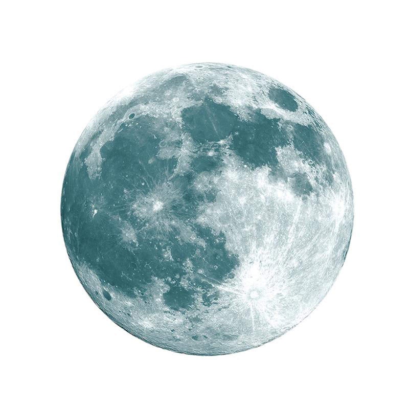 يويران ملصقات حائط Yuyeran Glow Moon ملصقات مضيئة على شكل قمر يتوهج في الظلام لتزيين غرفة الأطفال - Image 1